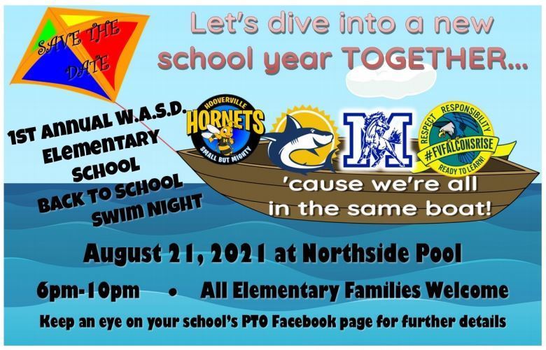 Save the date Back to School Swim Hooverville Elementary School