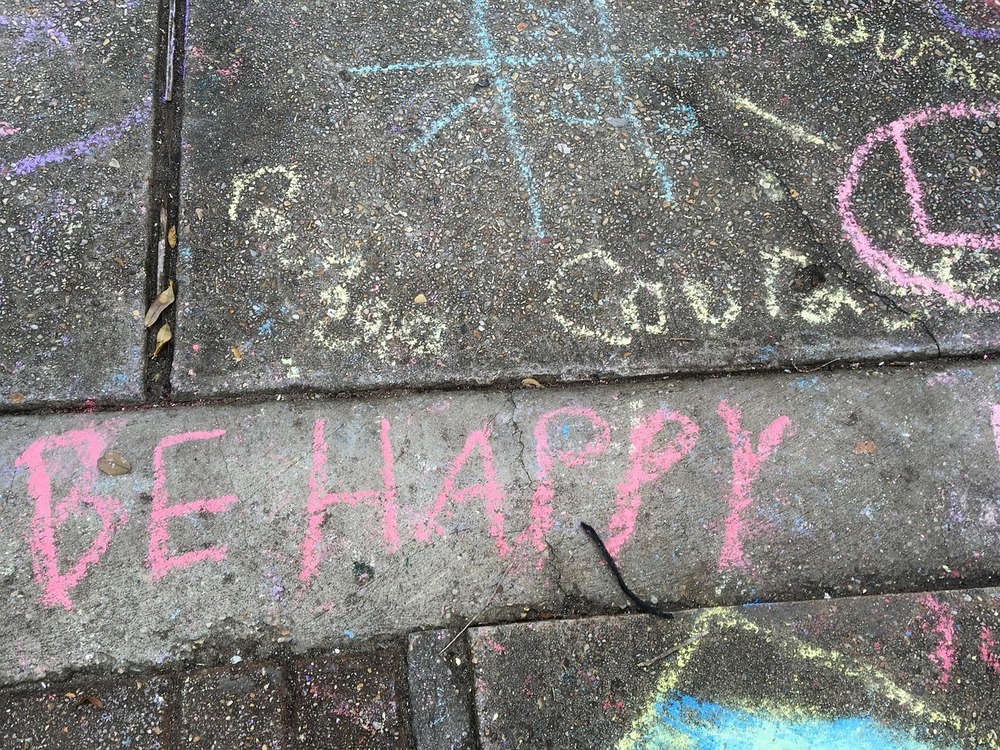 happy courage chalk